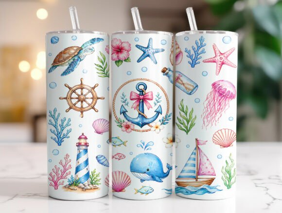 Beach Sea Life 20 Oz Skinny Tumbler Wrap Review