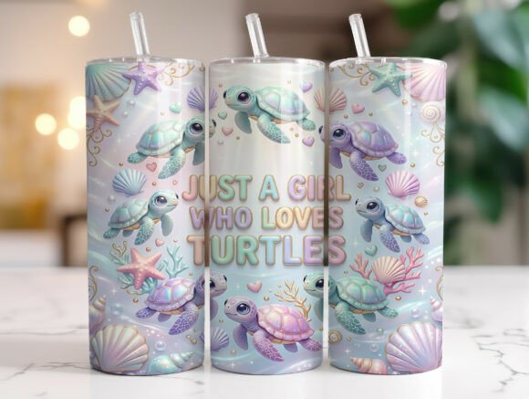 Cute Sea Turtle Pastel 20oz Tumbler Wrap Review