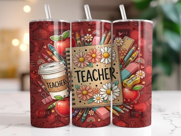 Floral Teacher Tumbler Wrap: A Designer's Review