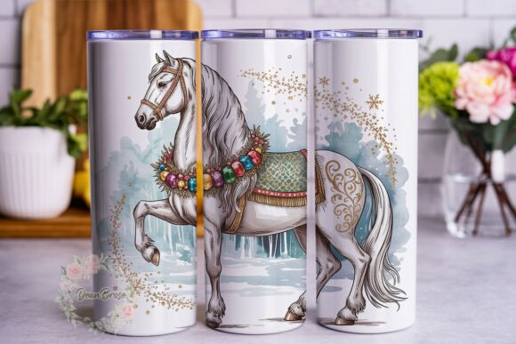 Majestic Winter Horse Tumbler Wrap: A Designer's Review