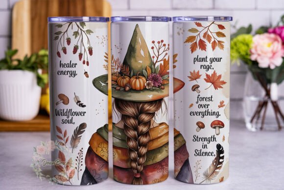 Mystical Autumn Witch 20oz Tumbler Wrap Review
