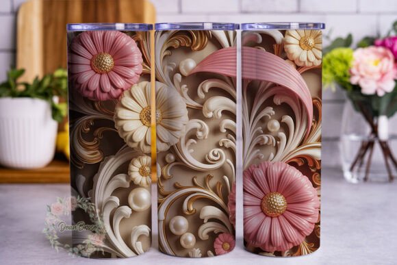Opulent Pink Gold Floral 20oz Tumbler Review