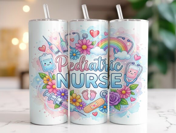 Pediatric Nurse 20oz Tumbler Wrap Design Review