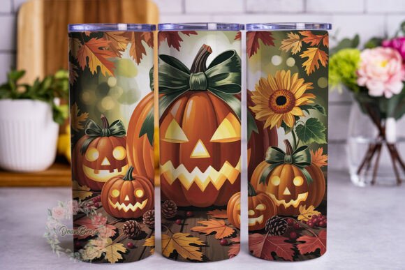Review: Autumn Pumpkins and Sunflowers Tumbler Design