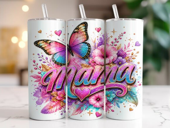 Review: Floral Butterfly Mama 20oz Tumbler Wrap Design