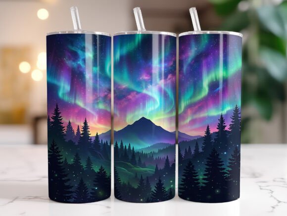 Review: Northern Lights Galaxy 20oz Tumbler Wrap Design