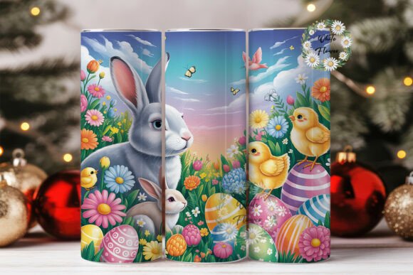 Review: Spring Easter Bunnies Chicks Tumbler Design