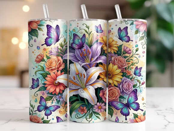 Review: Vibrant Butterfly Floral Tumbler Wrap for Stitchers