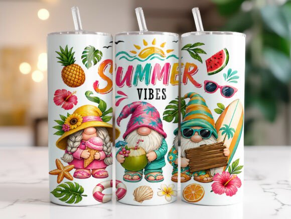 Summer Vibes Gnome Beach Tumbler Wrap Review